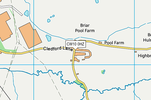 CW10 0HZ map - OS VectorMap District (Ordnance Survey)