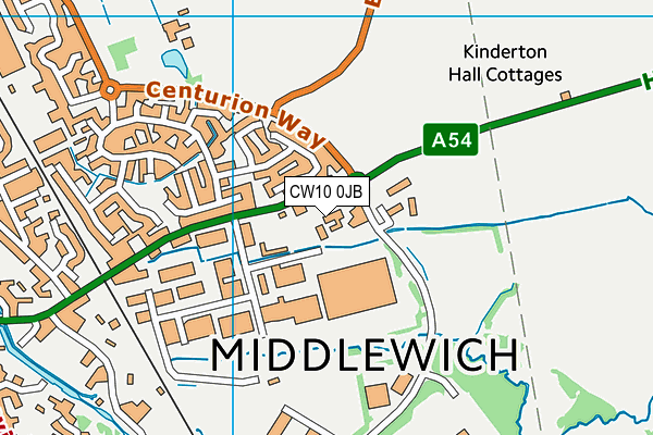 CW10 0JB map - OS VectorMap District (Ordnance Survey)