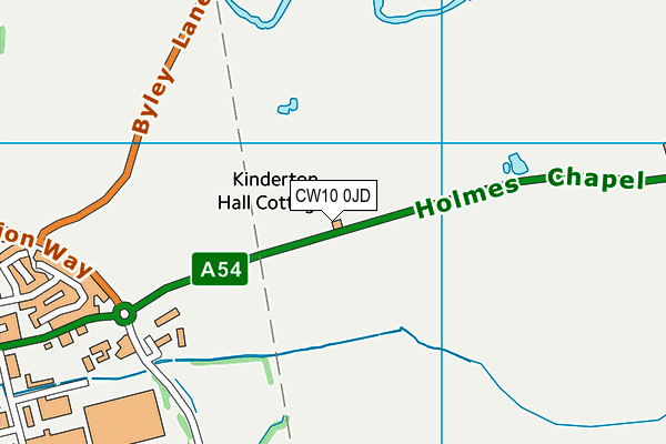 CW10 0JD map - OS VectorMap District (Ordnance Survey)