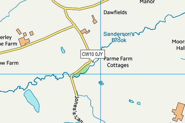 CW10 0JY map - OS VectorMap District (Ordnance Survey)