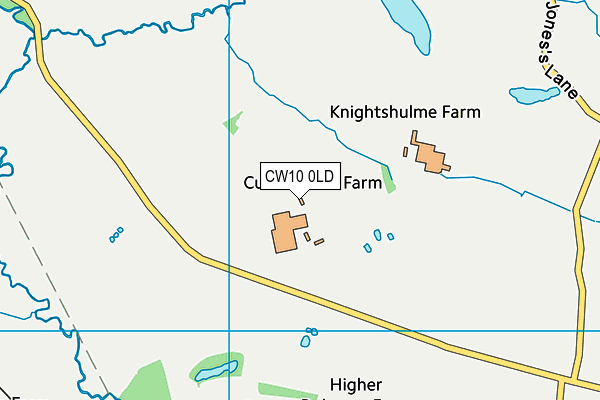 CW10 0LD map - OS VectorMap District (Ordnance Survey)