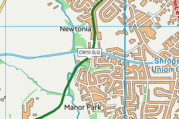 CW10 0LQ map - OS VectorMap District (Ordnance Survey)