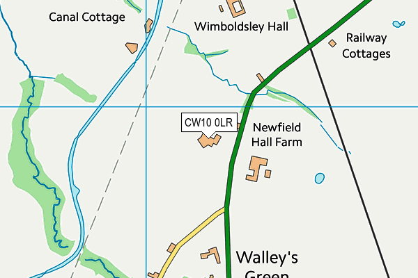 CW10 0LR map - OS VectorMap District (Ordnance Survey)