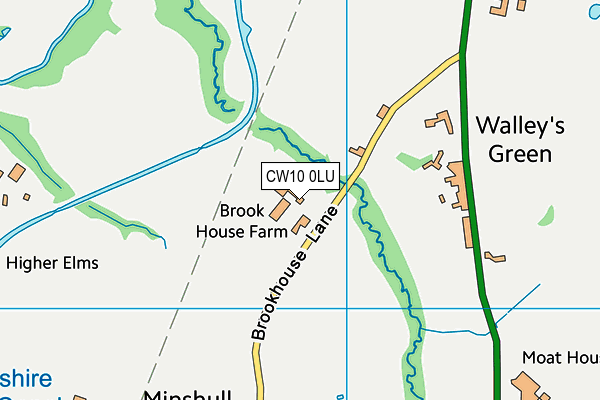 CW10 0LU map - OS VectorMap District (Ordnance Survey)