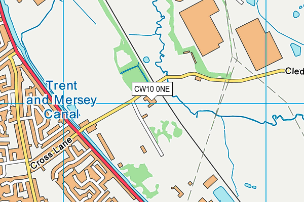 CW10 0NE map - OS VectorMap District (Ordnance Survey)