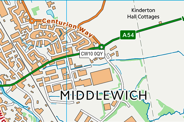 CW10 0QY map - OS VectorMap District (Ordnance Survey)