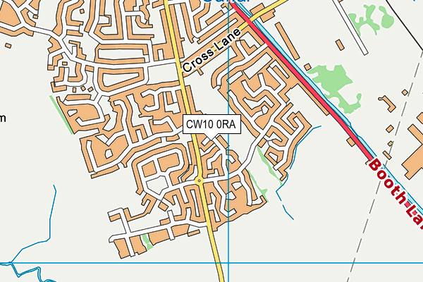 CW10 0RA map - OS VectorMap District (Ordnance Survey)