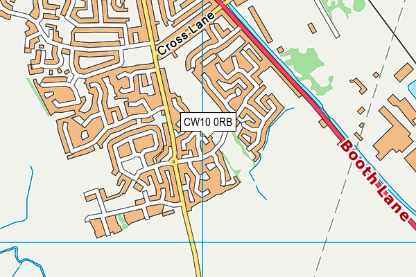 CW10 0RB map - OS VectorMap District (Ordnance Survey)