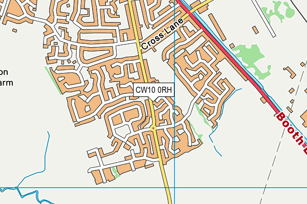 CW10 0RH map - OS VectorMap District (Ordnance Survey)