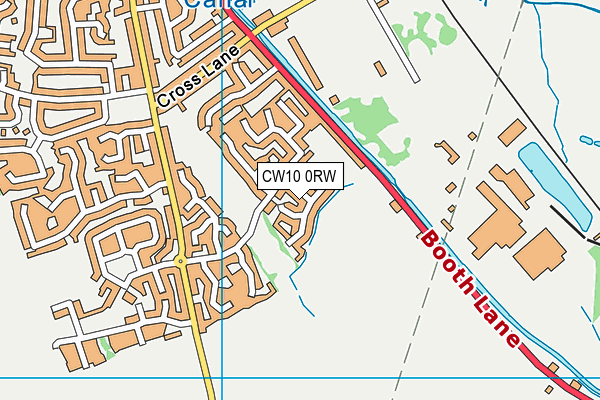 CW10 0RW map - OS VectorMap District (Ordnance Survey)