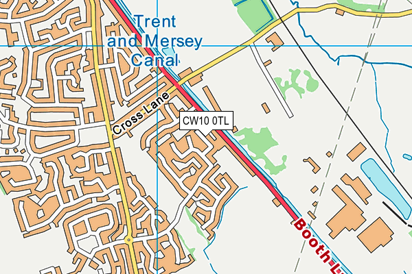 CW10 0TL map - OS VectorMap District (Ordnance Survey)