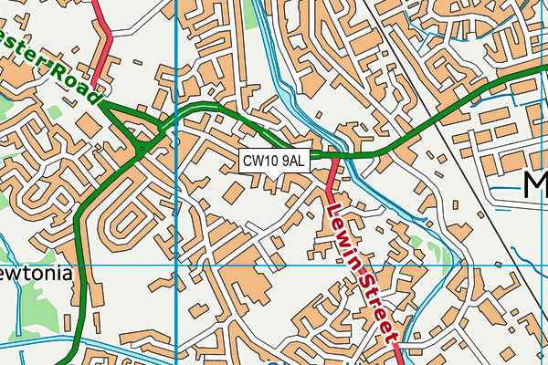 CW10 9AL map - OS VectorMap District (Ordnance Survey)