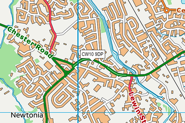 CW10 9DP map - OS VectorMap District (Ordnance Survey)