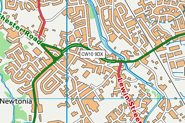 CW10 9DX map - OS VectorMap District (Ordnance Survey)