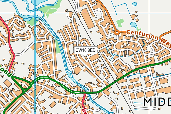 CW10 9ED map - OS VectorMap District (Ordnance Survey)