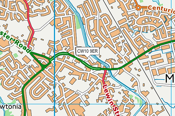 CW10 9ER map - OS VectorMap District (Ordnance Survey)