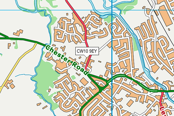 CW10 9EY map - OS VectorMap District (Ordnance Survey)