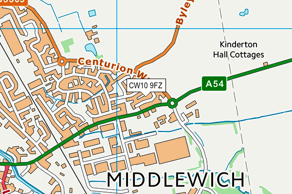 CW10 9FZ map - OS VectorMap District (Ordnance Survey)