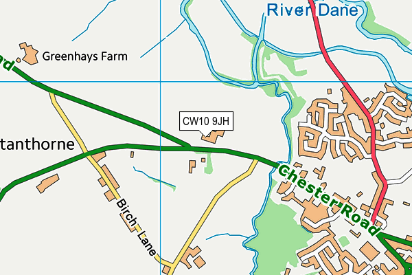 CW10 9JH map - OS VectorMap District (Ordnance Survey)