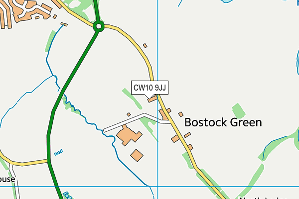 CW10 9JJ map - OS VectorMap District (Ordnance Survey)