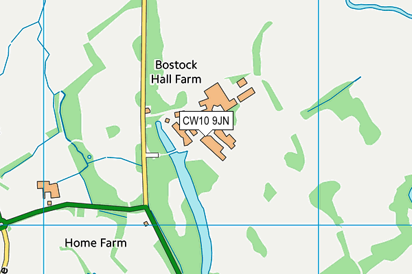 CW10 9JN map - OS VectorMap District (Ordnance Survey)