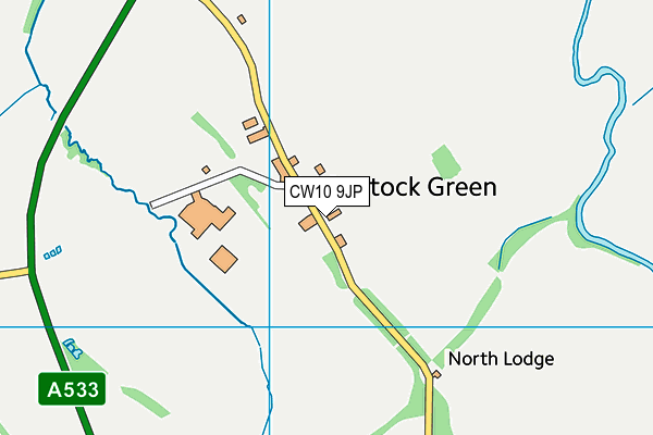 Bostock Green map (CW10 9JP) - OS VectorMap District (Ordnance Survey)
