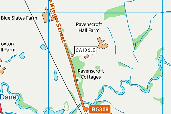 CW10 9LE map - OS VectorMap District (Ordnance Survey)