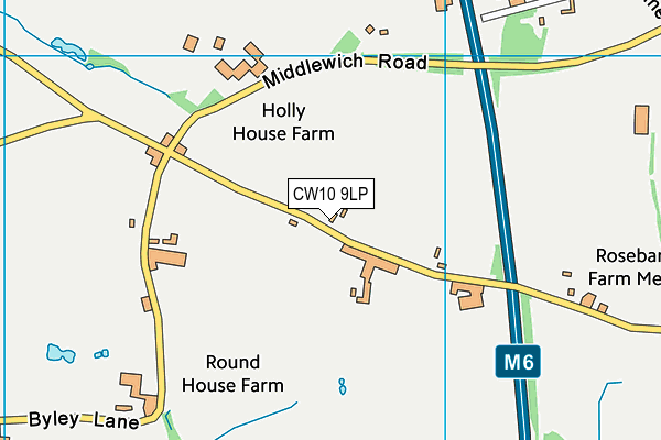 CW10 9LP map - OS VectorMap District (Ordnance Survey)