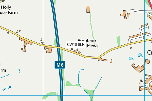 CW10 9LR map - OS VectorMap District (Ordnance Survey)