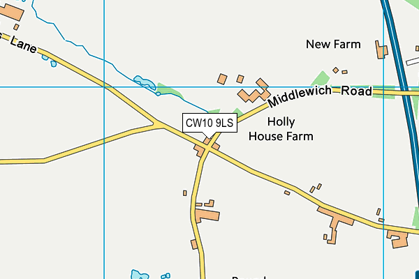 CW10 9LS map - OS VectorMap District (Ordnance Survey)