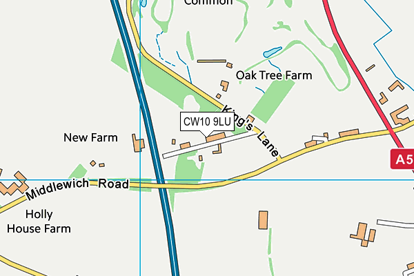 CW10 9LU map - OS VectorMap District (Ordnance Survey)