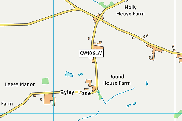 CW10 9LW map - OS VectorMap District (Ordnance Survey)