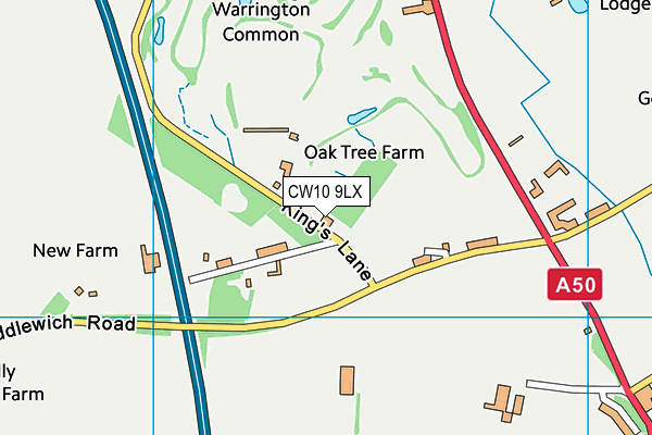 CW10 9LX map - OS VectorMap District (Ordnance Survey)