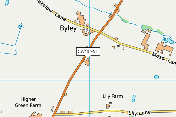 CW10 9NL map - OS VectorMap District (Ordnance Survey)