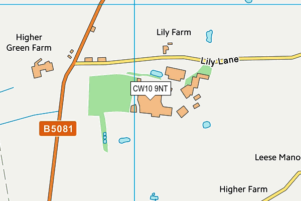 CW10 9NT map - OS VectorMap District (Ordnance Survey)