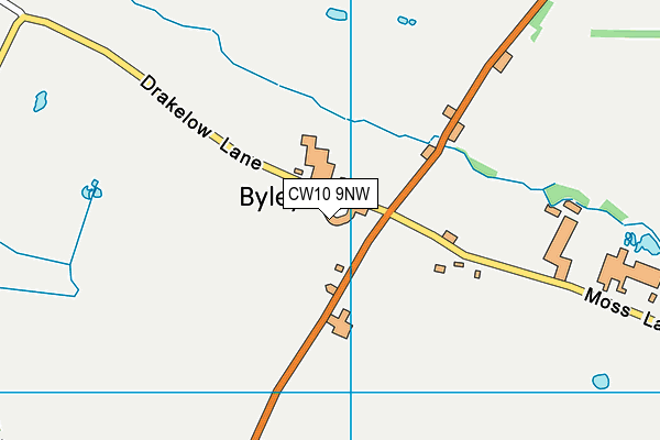 CW10 9NW map - OS VectorMap District (Ordnance Survey)