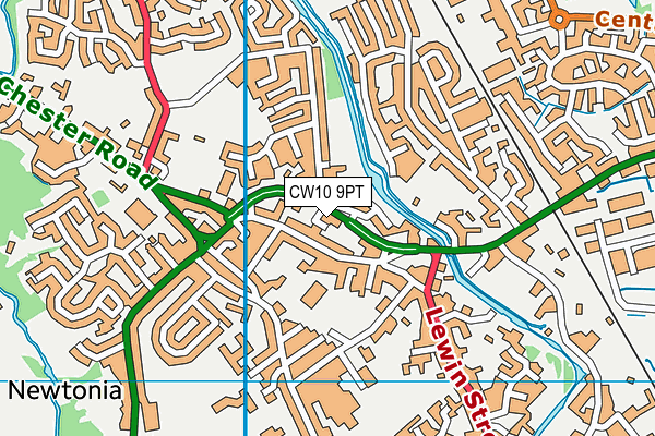 CW10 9PT map - OS VectorMap District (Ordnance Survey)