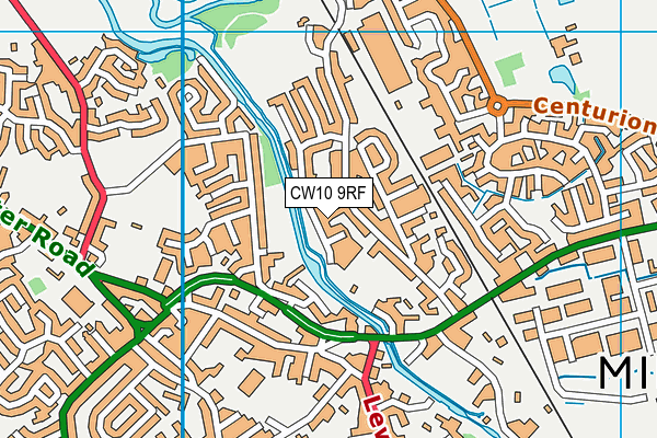 CW10 9RF map - OS VectorMap District (Ordnance Survey)