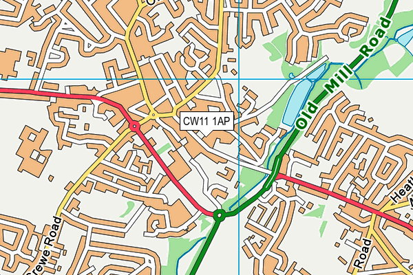 CW11 1AP map - OS VectorMap District (Ordnance Survey)