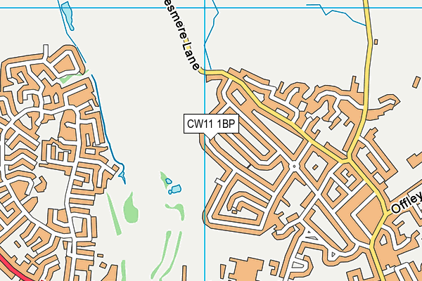 CW11 1BP map - OS VectorMap District (Ordnance Survey)