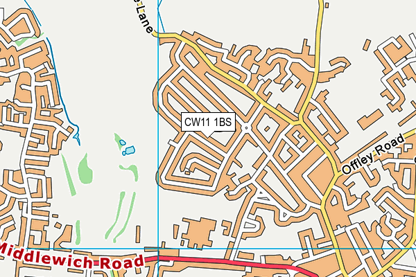 CW11 1BS map - OS VectorMap District (Ordnance Survey)
