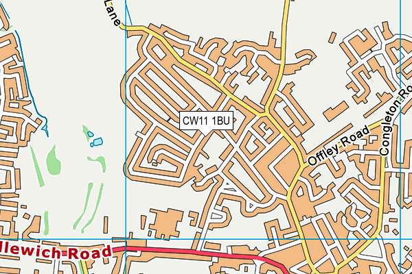 CW11 1BU map - OS VectorMap District (Ordnance Survey)