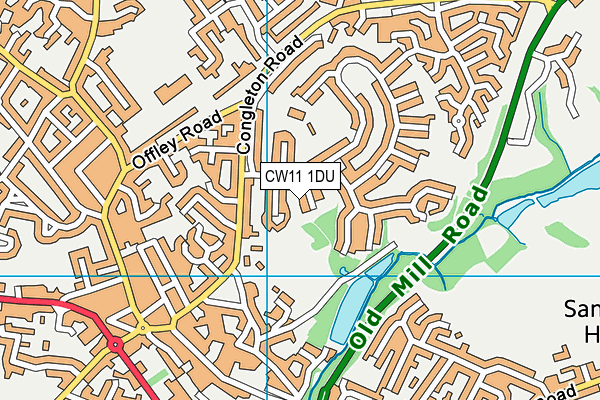 CW11 1DU map - OS VectorMap District (Ordnance Survey)