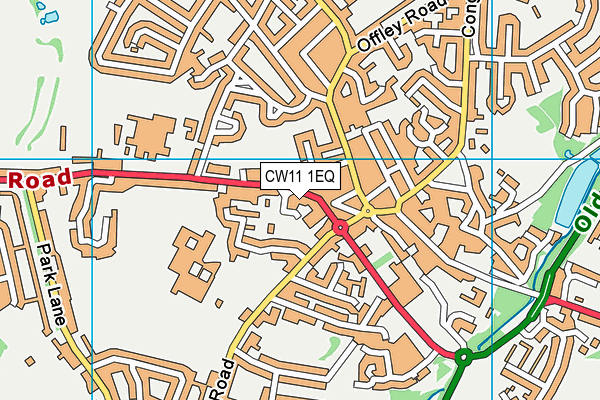 CW11 1EQ map - OS VectorMap District (Ordnance Survey)