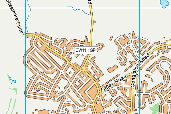CW11 1GP map - OS VectorMap District (Ordnance Survey)