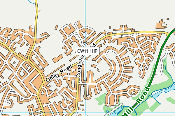 CW11 1HP map - OS VectorMap District (Ordnance Survey)
