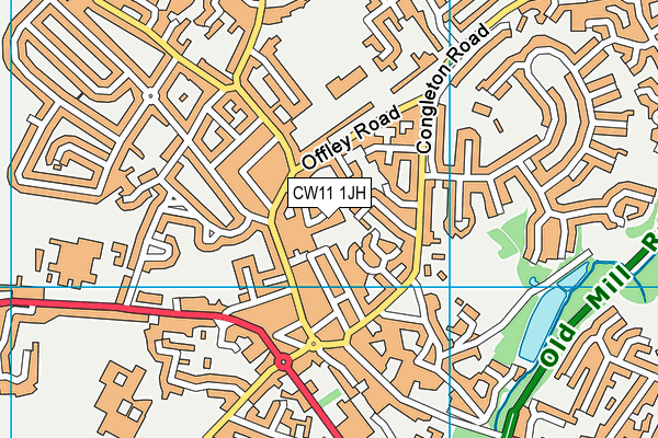 CW11 1JH map - OS VectorMap District (Ordnance Survey)