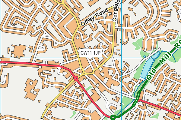 CW11 1JP map - OS VectorMap District (Ordnance Survey)