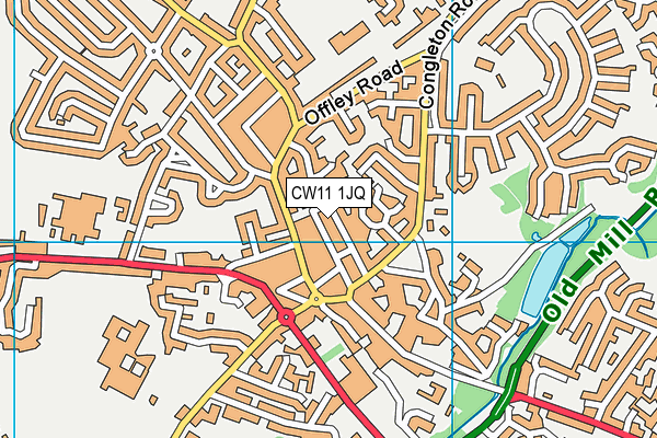 CW11 1JQ map - OS VectorMap District (Ordnance Survey)