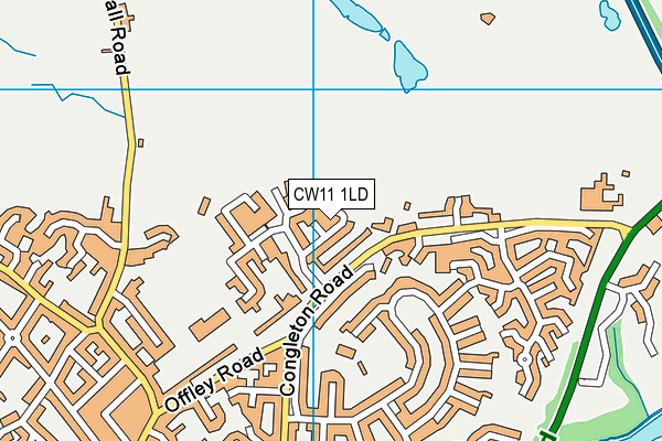 CW11 1LD map - OS VectorMap District (Ordnance Survey)